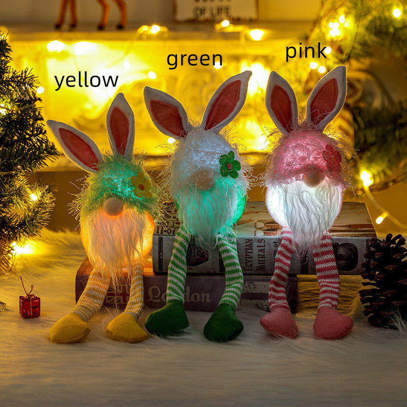 Easter Bunny Doll Decoration Faceless Old Man