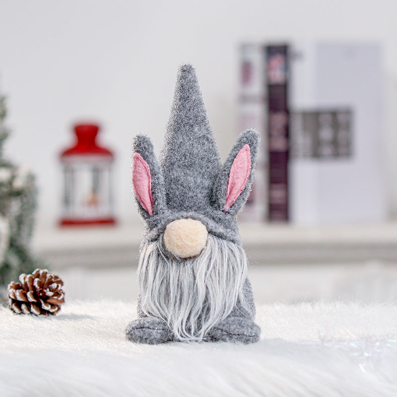 Easter Bunny Doll Decoration Faceless Old Man