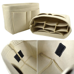 Women's Large Capacity Felt Multifunctional Cosmetic Storage Organizer Bag