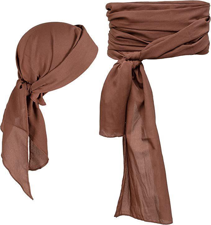 Halloween Pirate Costume Medieval Renaissance Linen Pirate Headscarf Costume Accessories