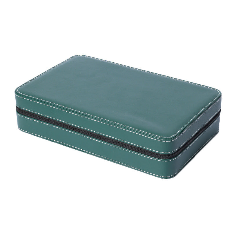 Green Zipper Watch Organizer Portable