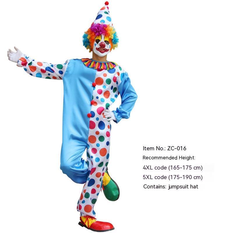 Halloween Adult And Children Clown Costume Stage Suit