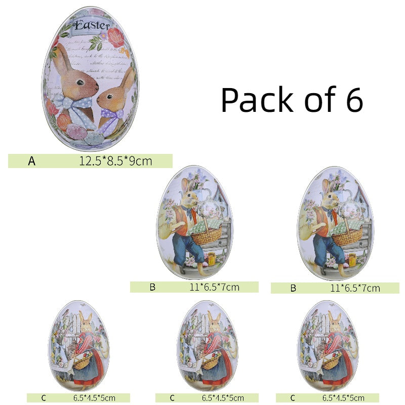New Easter Decorative Tinplate Egg Creative Tin Box