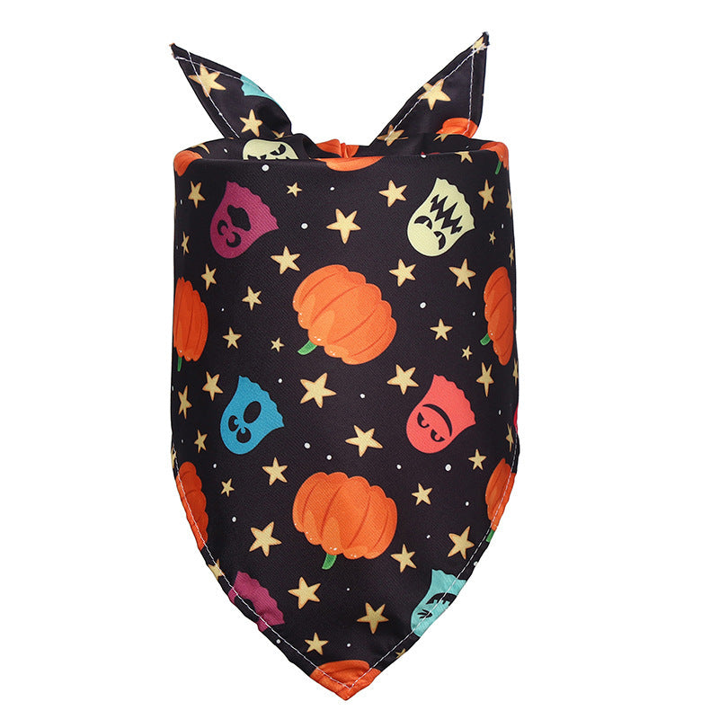 Halloween Dog Saliva Towel Triangular Binder Pet Scarf