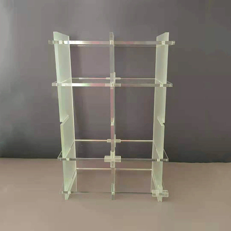 Multifunctional Transparent Acrylic Free Combination Desktop Organizer Storage Rack