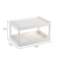Plastic Double-layer Desktop Sundries Organizer Storage Rack