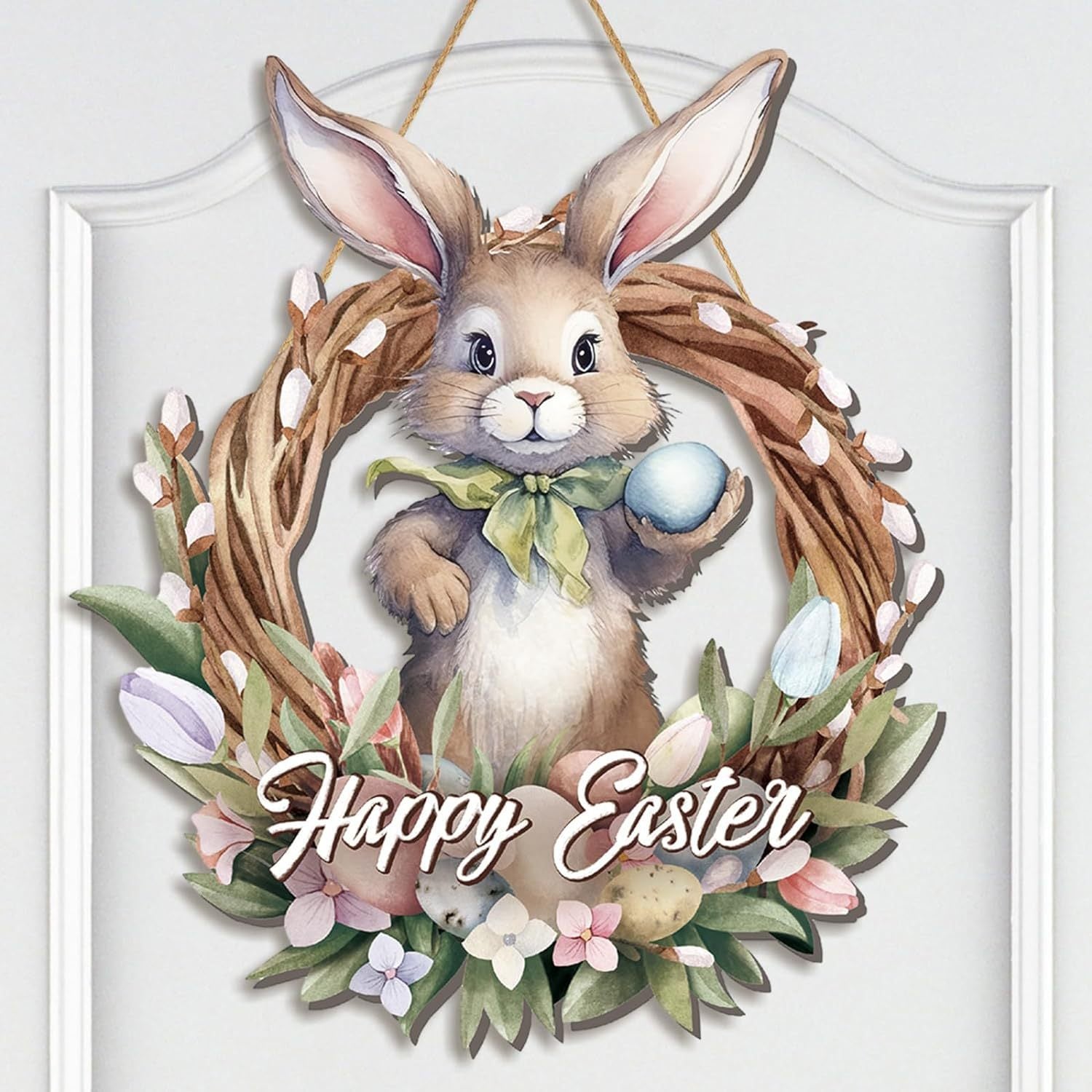 Easter Rabbit Garland Door Plate Pendant