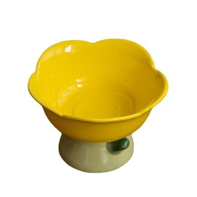 Ceramic Protection Cervical Vertebra Anti-overturningCat Dog Flower Bowl