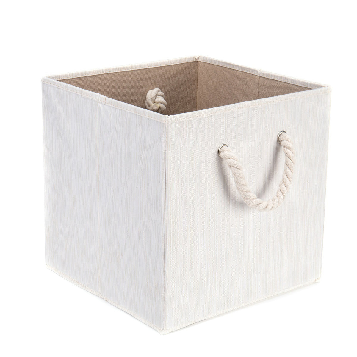 Slub Cotton Rope Handle Clothes Storage Organizer