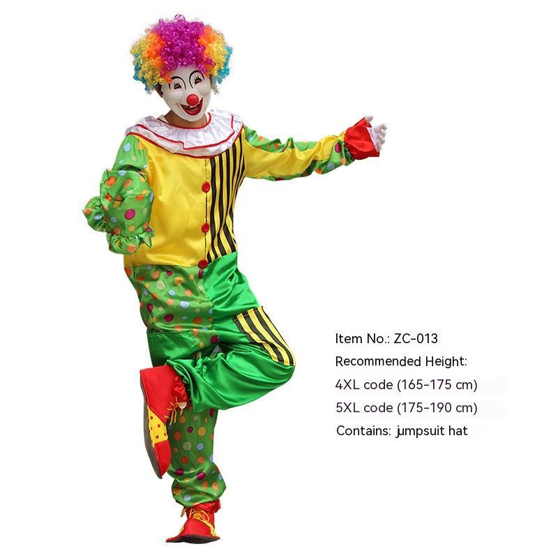 Halloween Adult And Children Clown Costume Stage Suit