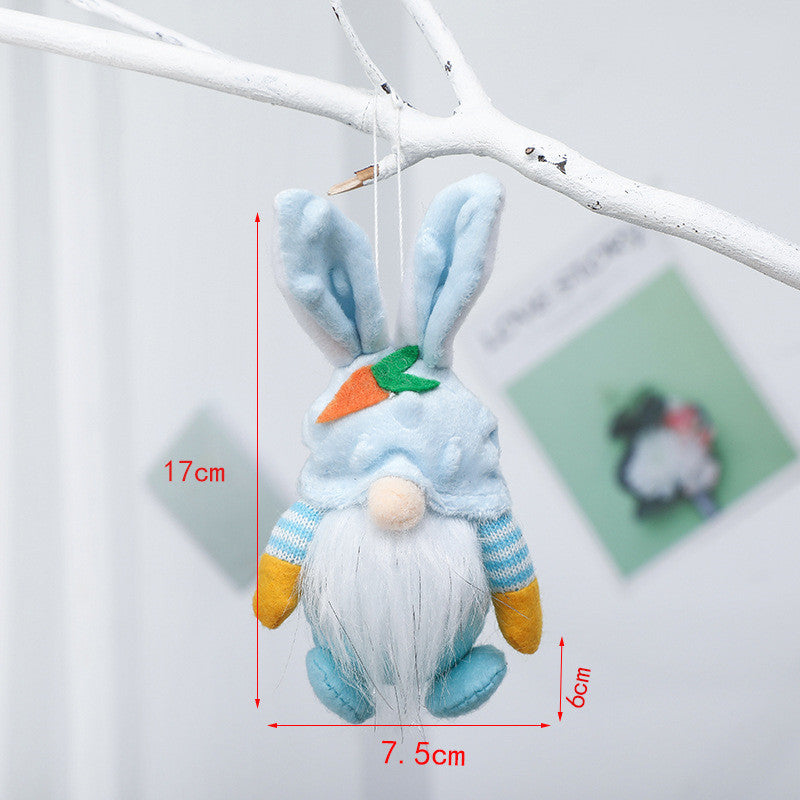 Easter Bunny Doll Decoration Faceless Old Man