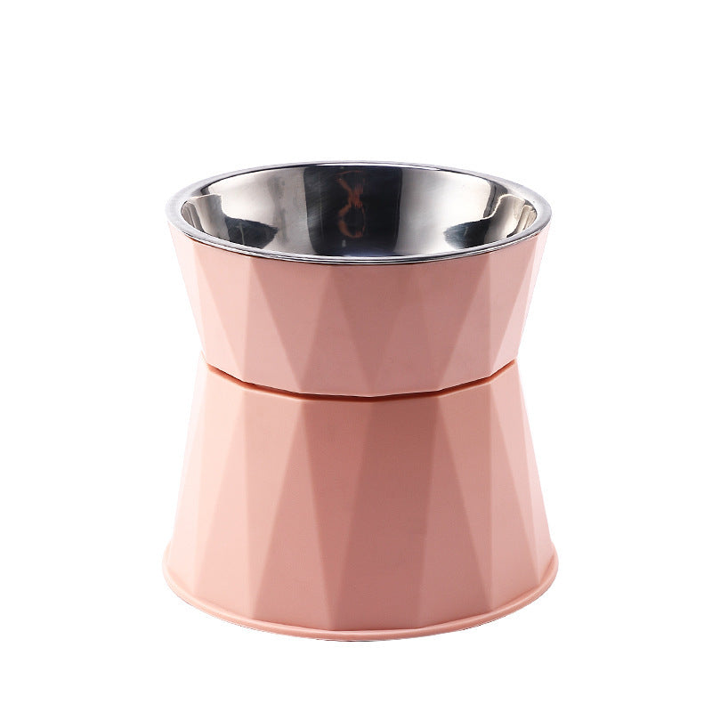 Large Capacity Cat Bowl Tall Stainless Steel Dog