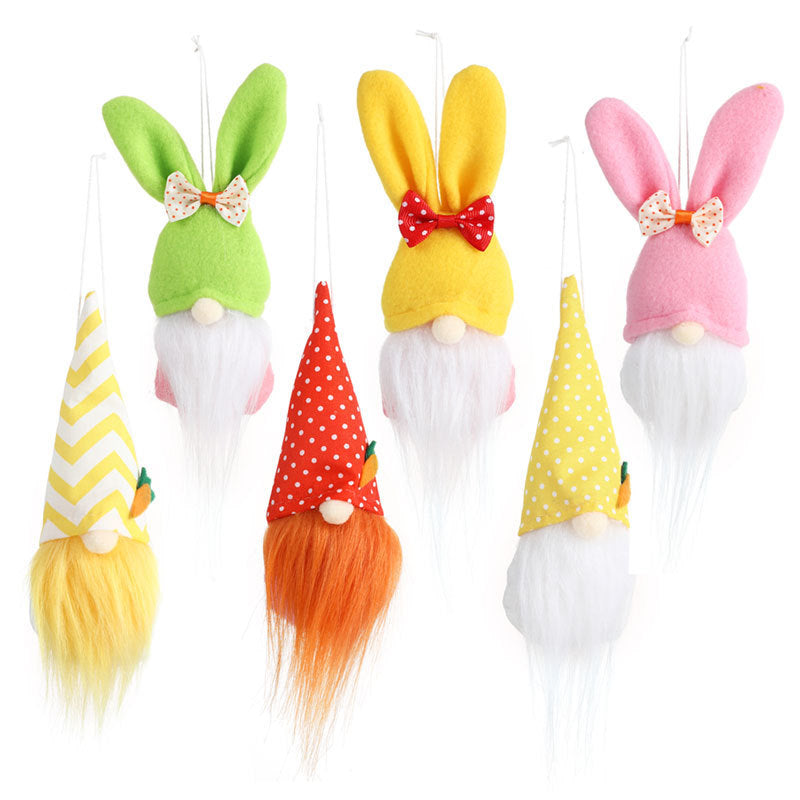 Easter Decorations Elf Rabbit Doll Small Charm Home Ornament
