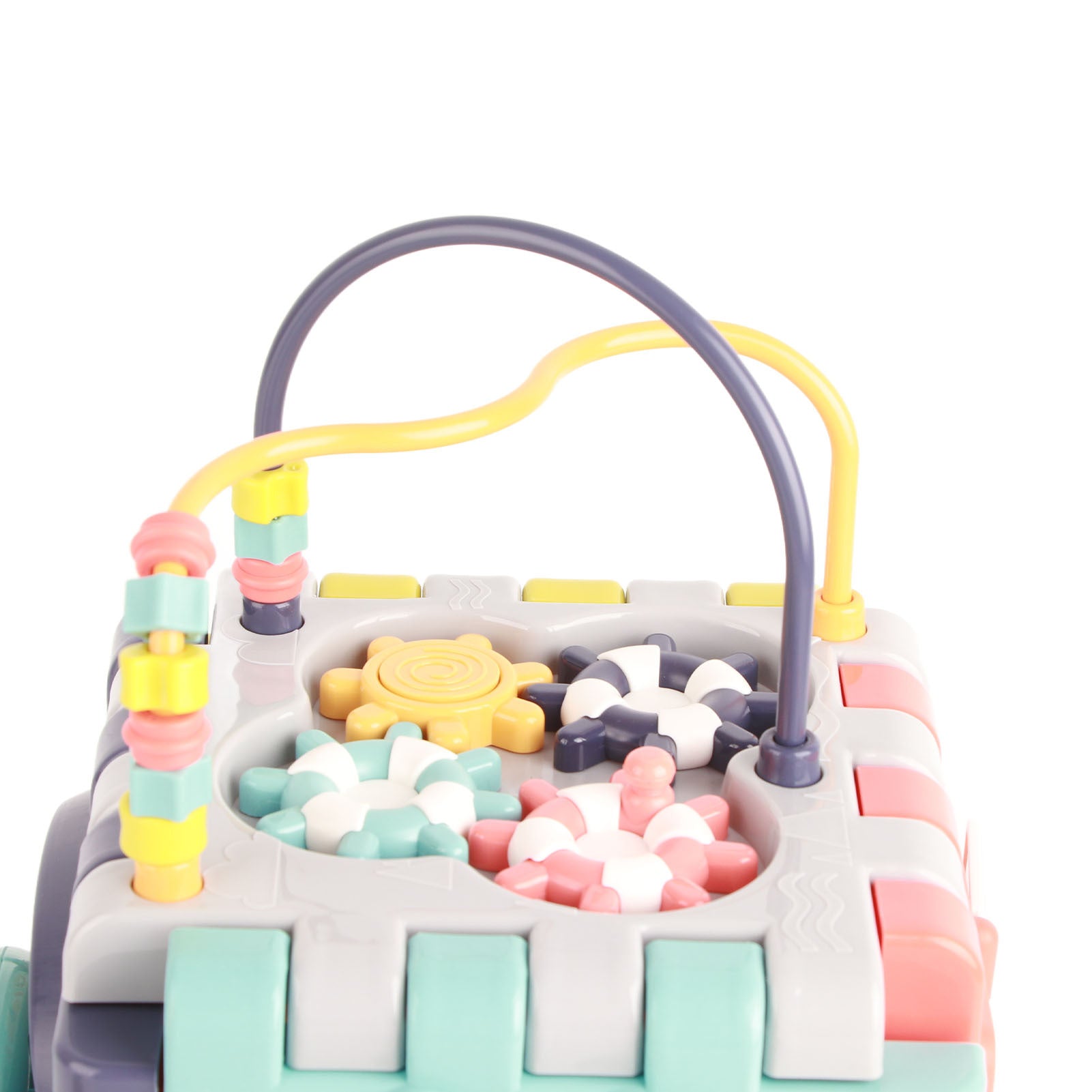 Baby Hexahedron Toy Early Learning Educational Bright Color Multifuncational Activity Hexahedron Toy