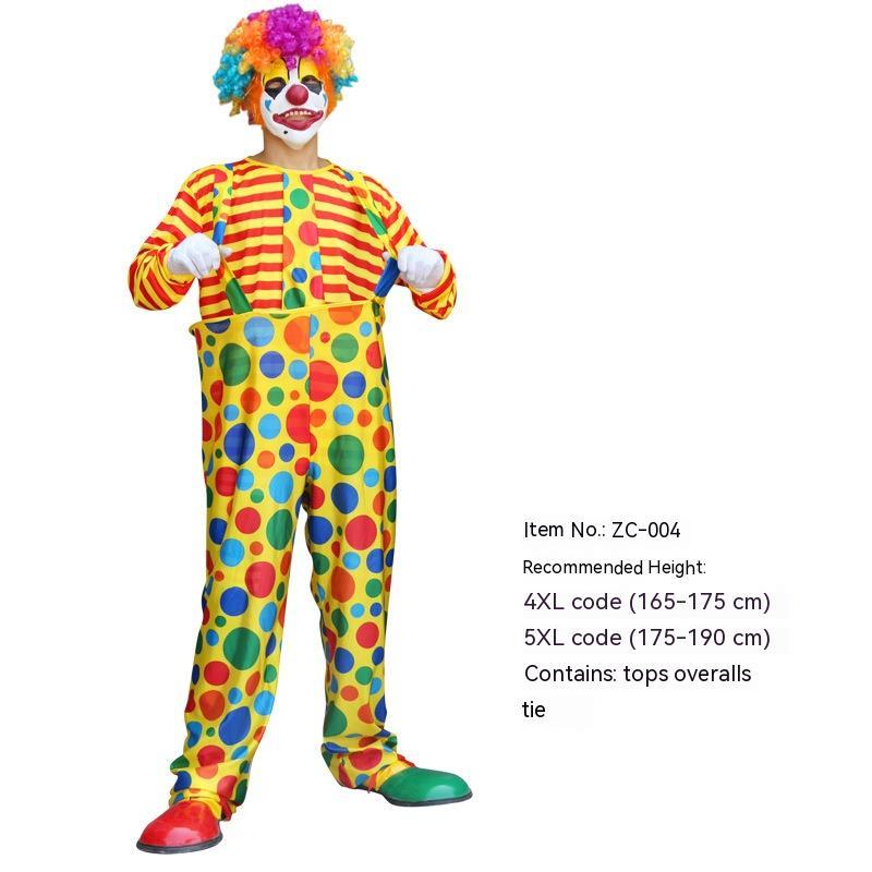 Halloween Adult And Children Clown Costume Stage Suit