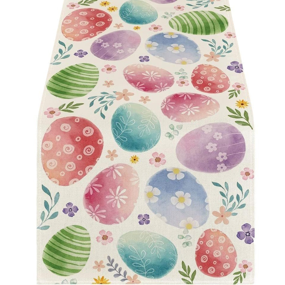 Linen Easter Rabbit Egg Restaurant Holiday Decoration Tablecloth
