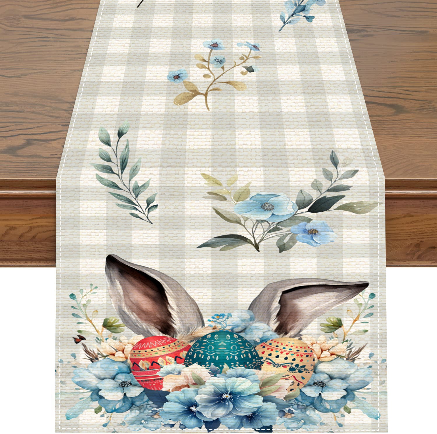 Linen Easter Rabbit Egg Restaurant Holiday Decoration Tablecloth