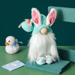 Easter Long Ears Bunny Standing Faceless Doll  Window Home Decoration